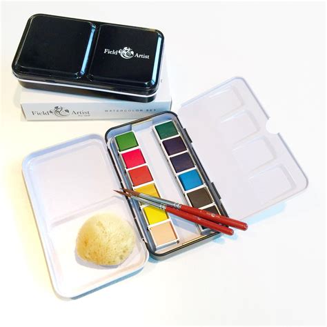 professional compact travel watercolor metal field box|best watercolors for traveling.